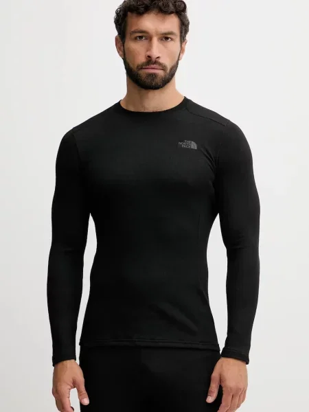 The North Face longsleeve sportowy Easy gładki czarny