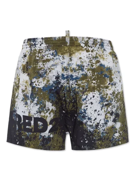 Kamufležinės maudymosi kelnaitės Dsquared2 balta