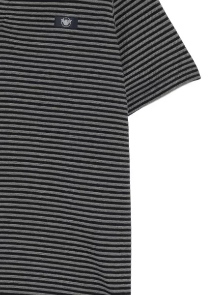 Ριγέ polo Emporio Armani μαύρο
