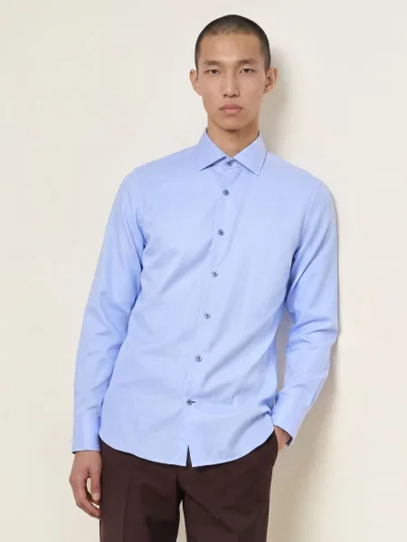 Olymp Signature Košile Signature Střih Tailored Fit tmavě modrá