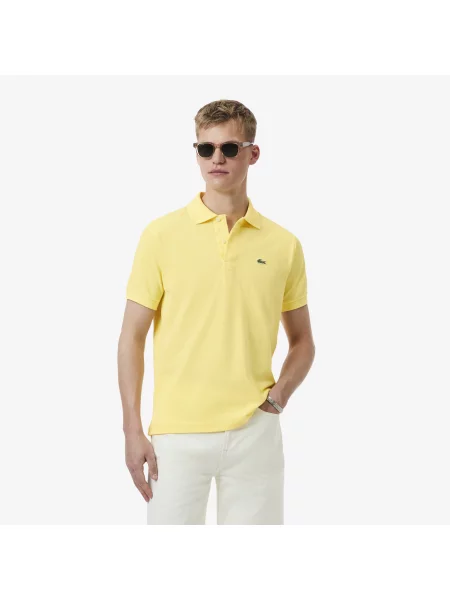 Lacoste Koszulka Polo Oryginał Petit Piqué żółta