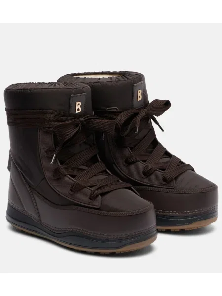 Botine Bogner cu șireturi din dantelă maro