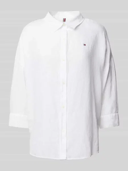 Tommy Hilfiger Koszula Z Lnu Z Rękawami weiss biała