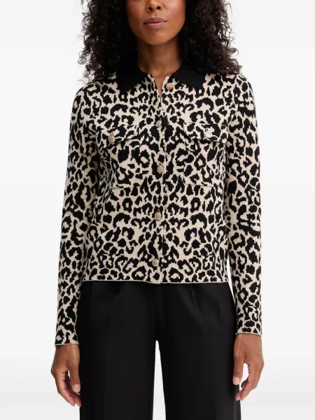 Cardigan Morgan cu imagine cu model leopard