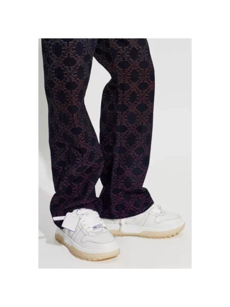 Sneakersy Off-white skórzane chunky biznesowe białe