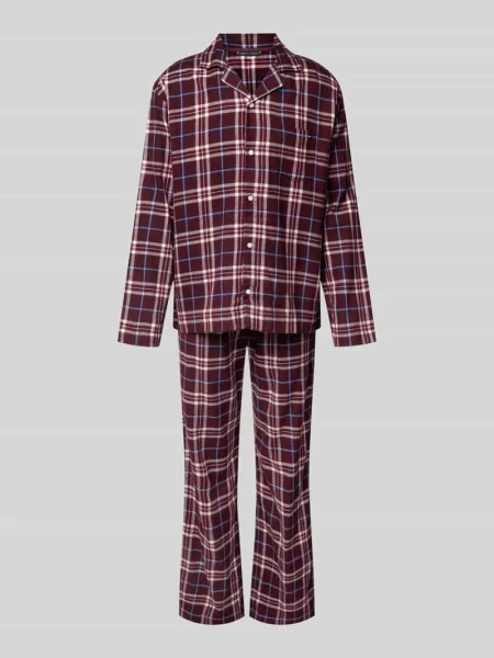 Piżama Tommy Hilfiger bordowa