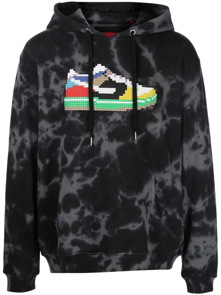 Каубой суичър с качулка Mostly Heard Rarely Seen 8-bit с принт черно