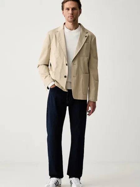 Tommy Hilfiger enoredni suknjič bombažen bež