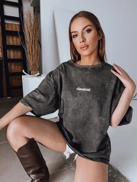 T-shirt CLASSICAL grafitowy Dstreet