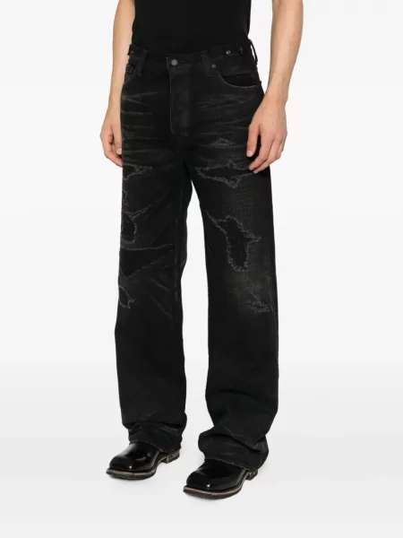 Džíny Mastercraft Union s oděrkami černé