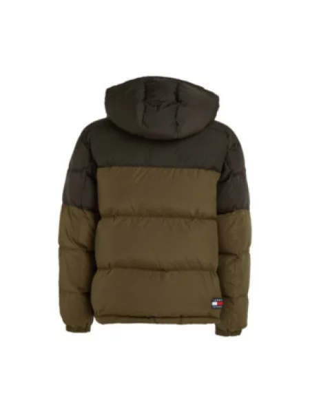 Kurtka Tommy Jeans z kapturem brązowa
