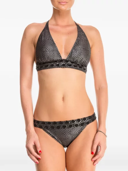 Bikini Gottex cu gât halter gri