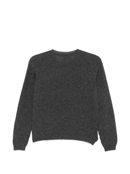 Lung pulover Private 0204 cu decolteu rotund gri