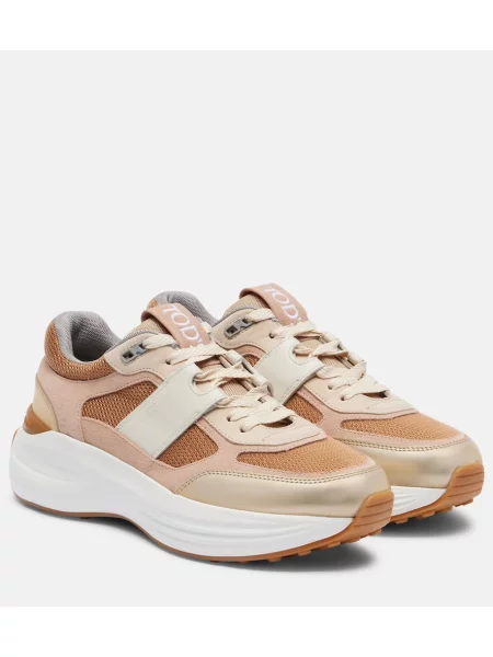 Sneakerși Tod's din piele bej