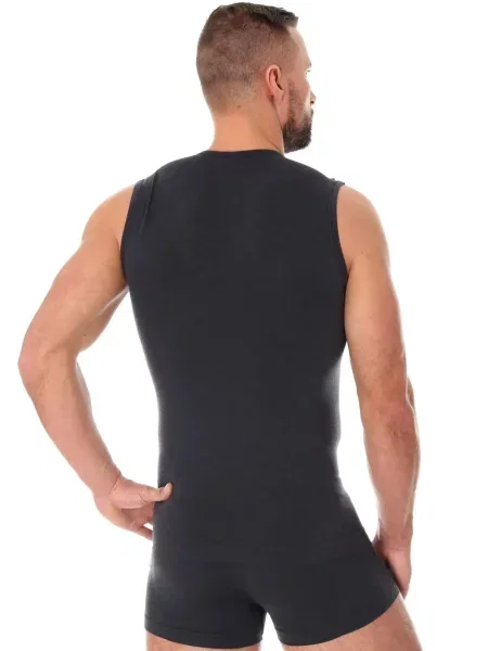 Koszulka Brubeck Comfort Wool szara