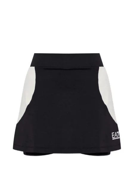 Pantaloni scurți Ea7 Emporio Armani cu imagine negru