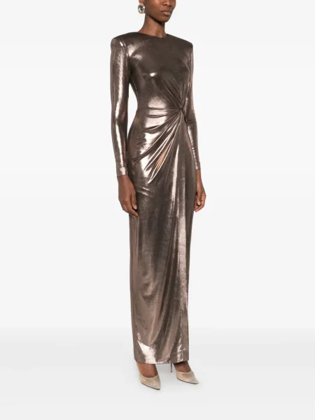 Rochie maxi Cristallini de costum maro