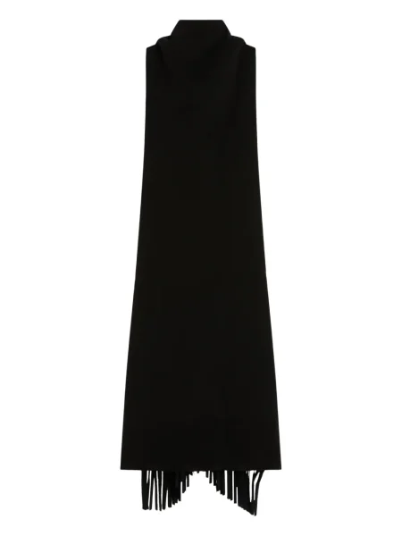 Rochie Max Mara cu franjuri de costum negru