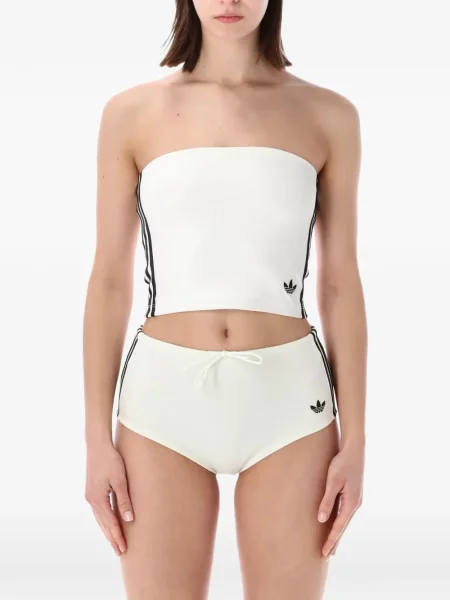 Top Adidas cu dungi alb
