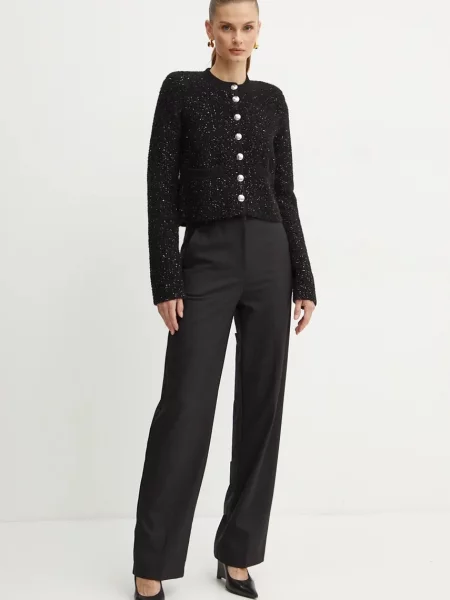 Вовняний піджак Patrizia Pepe однобортний однотонний чорний