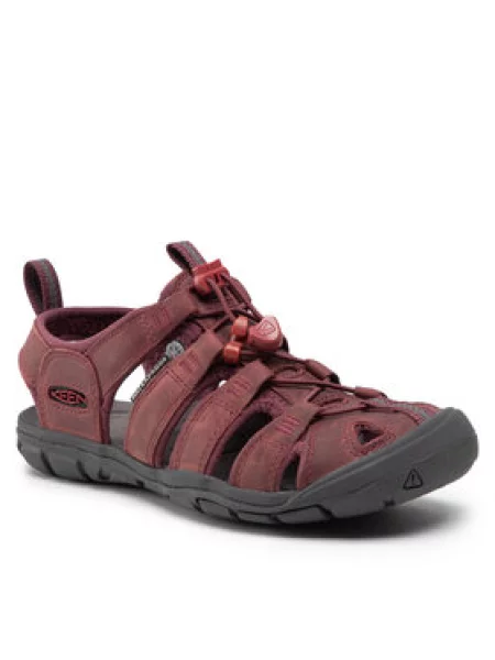 Keen Sandály Clearwater Cnx Lleather Bordó