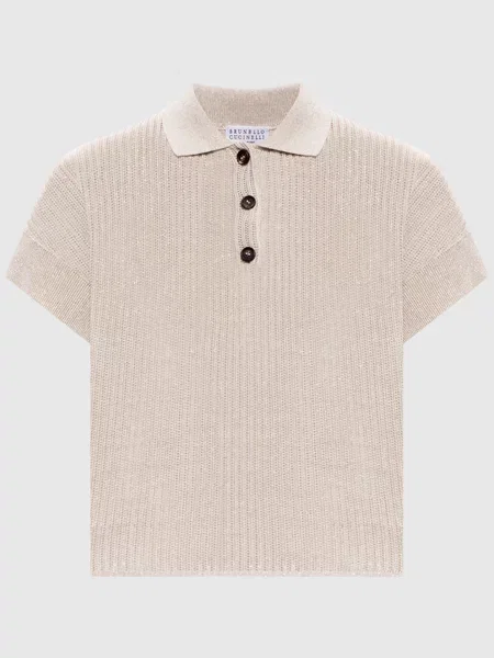 Топ з люрексом Brunello Cucinelli бежевий