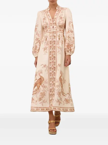 Rochie midi Zimmermann cu model floral cu imagine