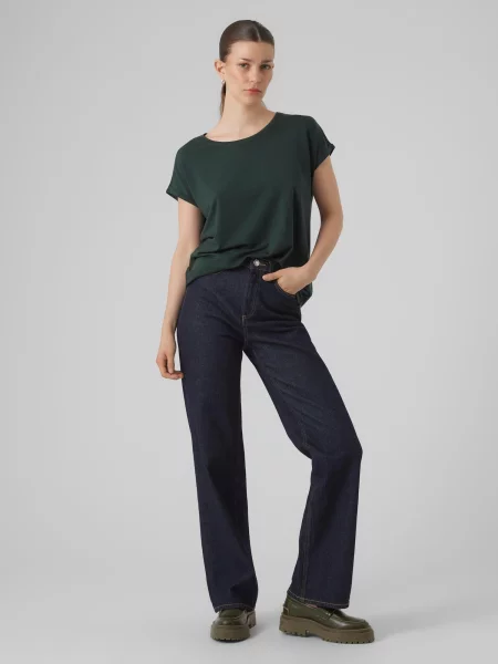 VERO MODA Póló AVA sötétzöld zöld