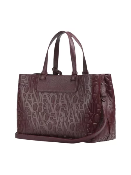 Armani Exchange torebka z imitacji skóry brązowa