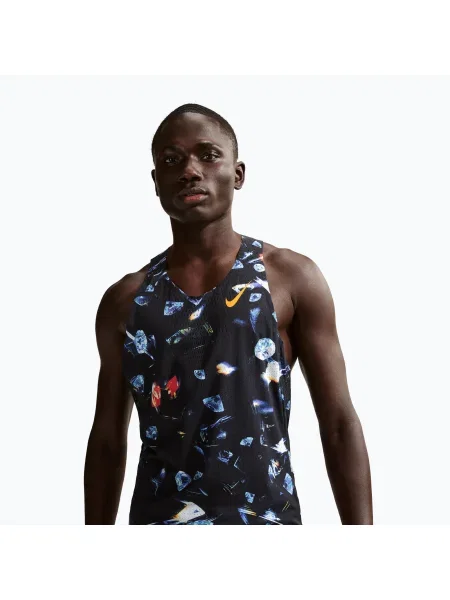 Tricou de alergare pentru bărbați Nike AeroSwift Dri-Fit ADV Singlet black/laser orange negru