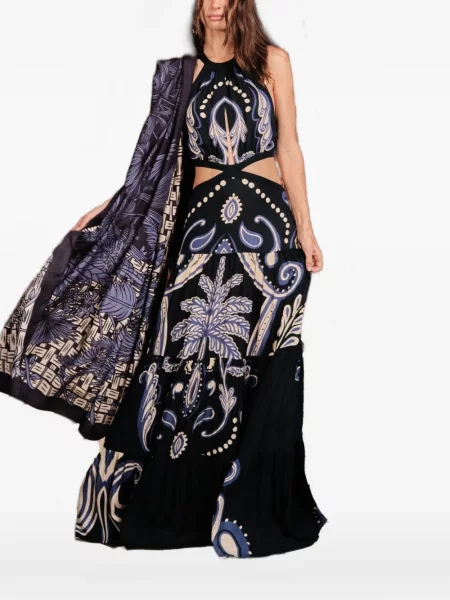Rochie maxi Johanna Ortiz de costum albastru