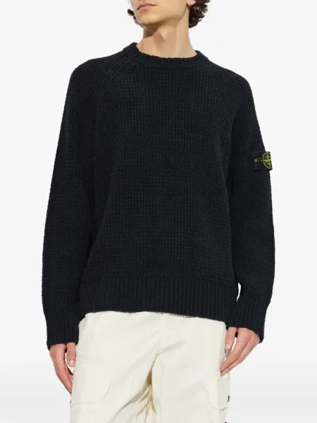 Lung pulover Stone Island cu strasuri negru