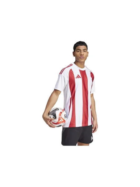 Pruhované tričko Adidas biela