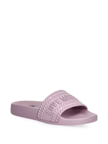 Papuci Love Moschino cu autograf violet