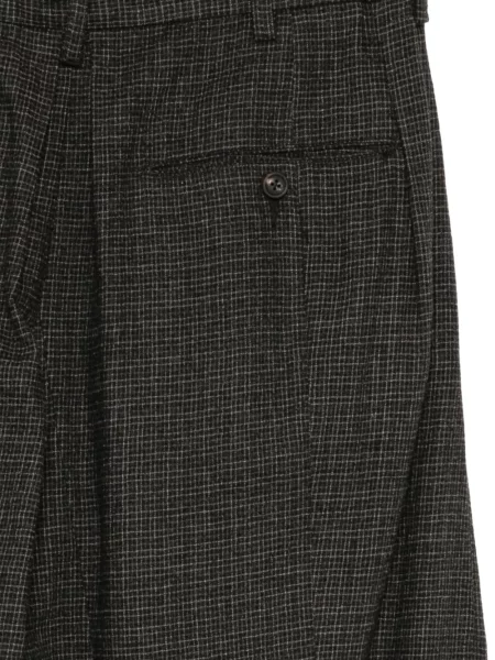Pantaloni Ziggy Chen în carouri gri