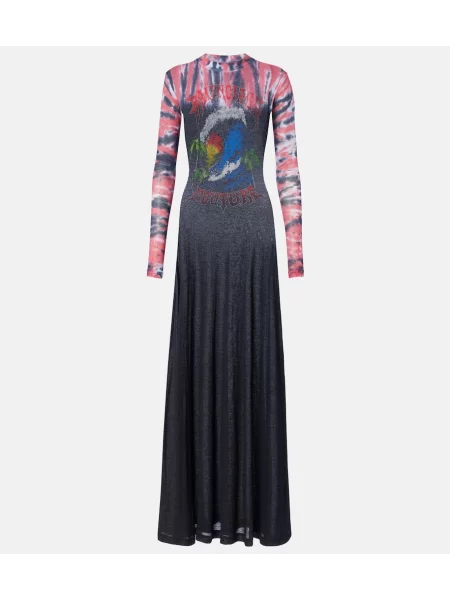 Rochie maxi Balenciaga cu imagine din jerseu cu legături