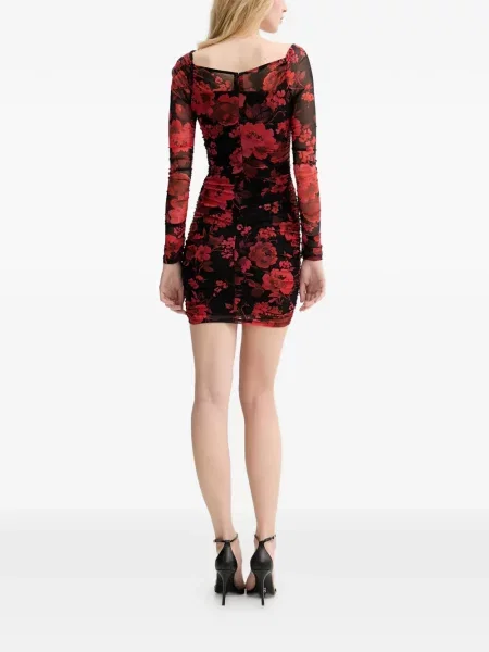 Rochie mini Guess cu model floral roșu