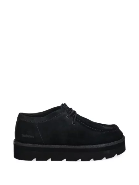 Велурени ниски обувки Clarks Originals с връзки черно