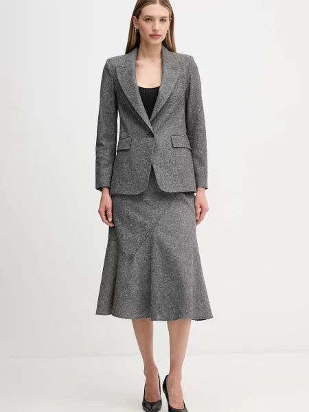 Pedro del Hierro spódnica midi rozkloszowana szary