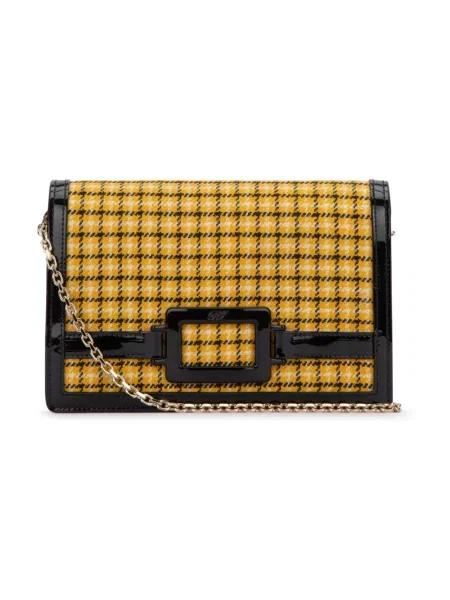 Kopertówka Roger Vivier skórzana żółta
