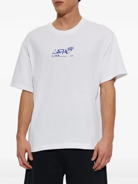 Tricou L/ab C/o Off-white cu imagine alb
