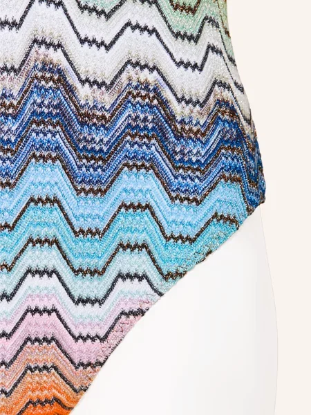 Missoni Neckholder Plavky S Vázáním Za Krkem A Třpytivou Přízí zelená / oranžová modrá