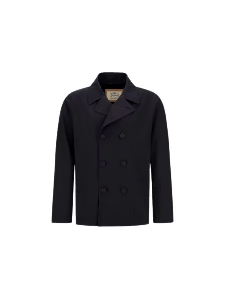 Płaszcz typu peacoat Herno niebieski