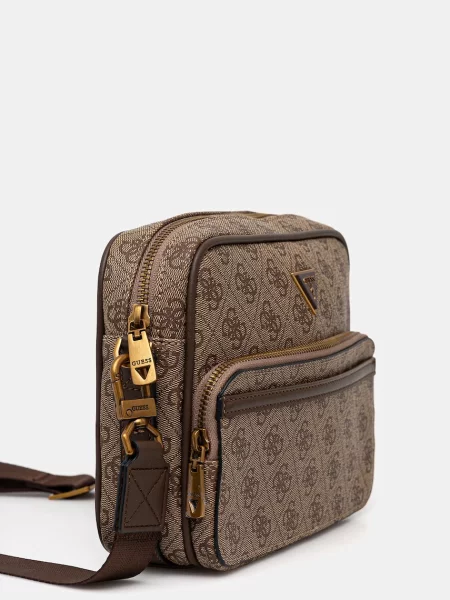 GUESS Taška cez rameno MILANO béžová hnedá