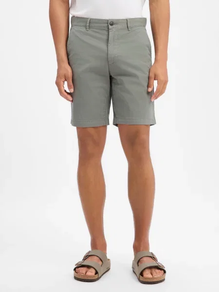 Szorty chinosy o kroju slim fit z mieszanka bawełny model CHINO-SLIM-SHORTS' Boss Orange zielone