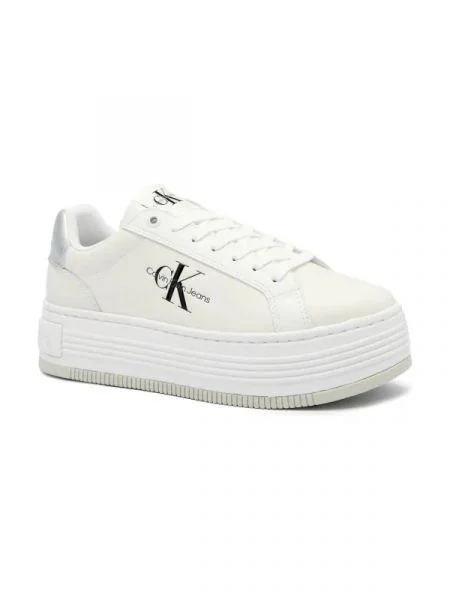 Calvin Klein Jeans Bőr sneakers tornacipő fehér