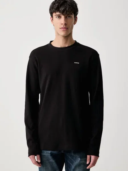 G-Star tričko s dlouhým rukávem True regular r t černé