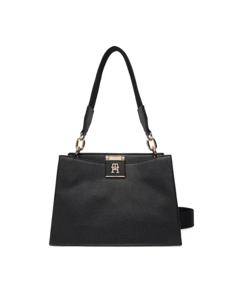 Tommy Hilfiger Ročna torba Th Her Med Satchel črna
