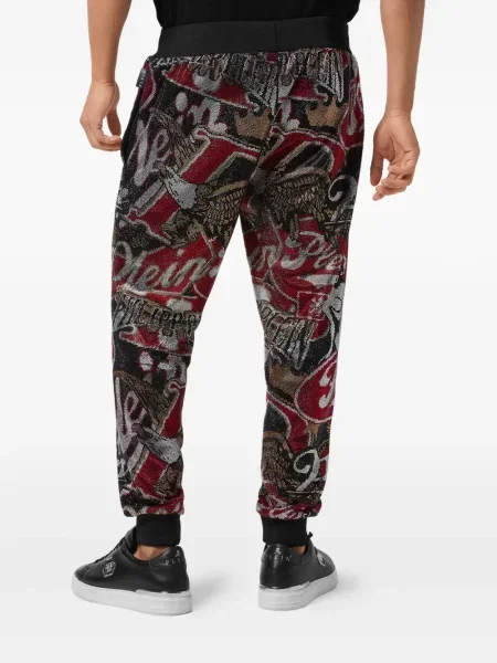 Pantaloni Philipp Plein cu strasuri negru