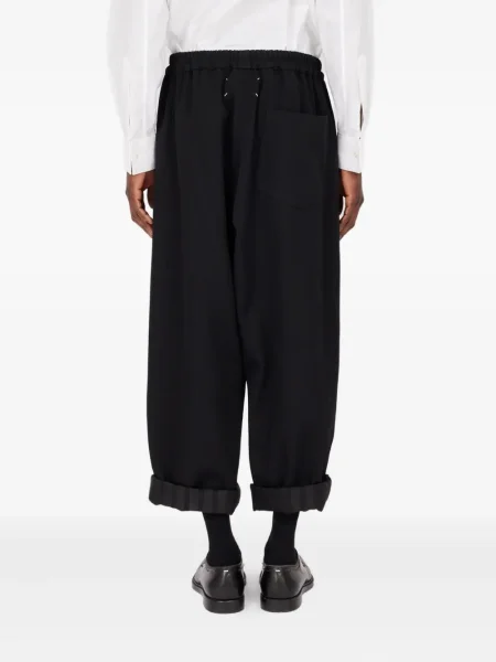 Pantaloni Maison Margiela de lână negru